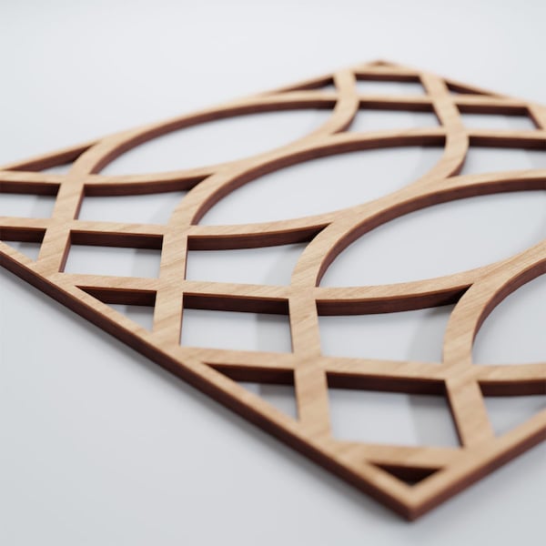 Ekena Millwork Medium Montrose Decorative Fretwork Wood Wall Panels, Alder, 15 3/8"W x 15 3/8"H x 3/8"T - WALW16X16X0375MNTAL