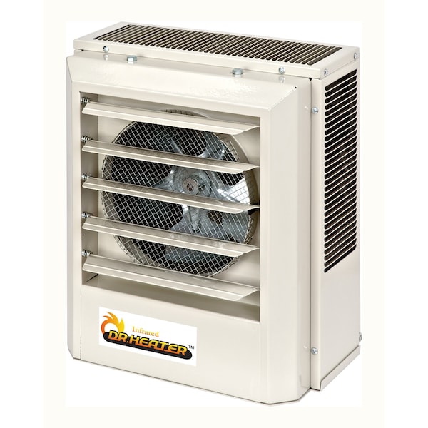 Dr Infrared Heater Fan Forced Electric Unit Heater, 208V, 3kW, 10 in W - DR-P130