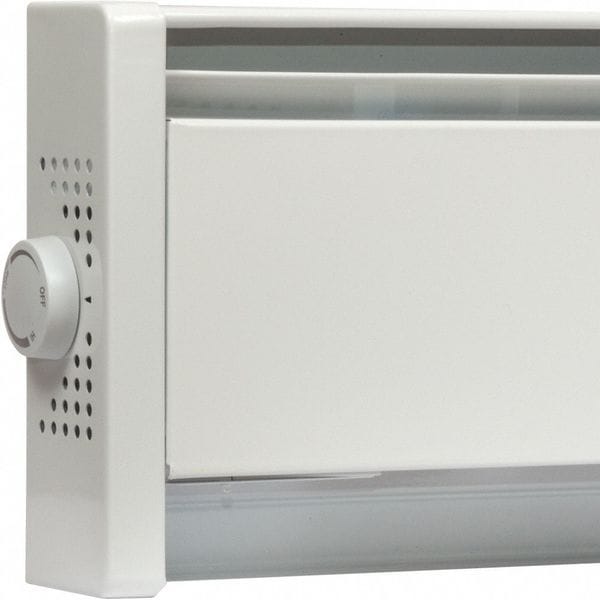 Cadet Electric Baseboard Heater Thermostat, 2 Poles, White, Powder Coated White Paint, 120/208/240V - EBKNW