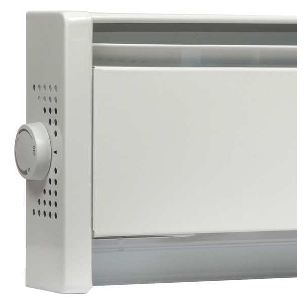 Cadet Electric Baseboard Heater Thermostat, 2 Poles, White, Powder Coated White Paint, 120/208/240V - EBKNW