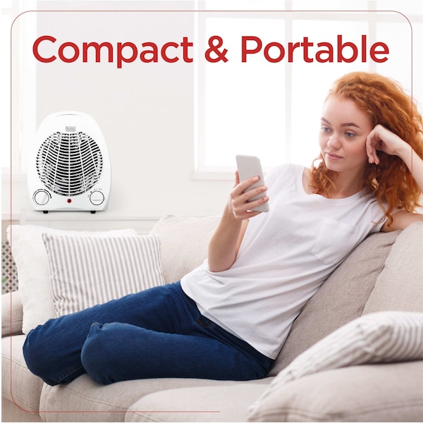 Black & Decker 1,500-Watt Personal Desktop Heater , White - BHD101W