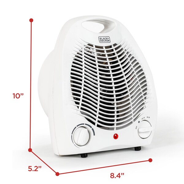 Black & Decker 1,500-Watt Personal Desktop Heater , White - BHD101W