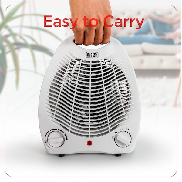 Black & Decker 1,500-Watt Personal Desktop Heater , White - BHD101W