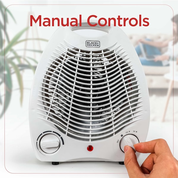 Black & Decker 1,500-Watt Personal Desktop Heater , White - BHD101W