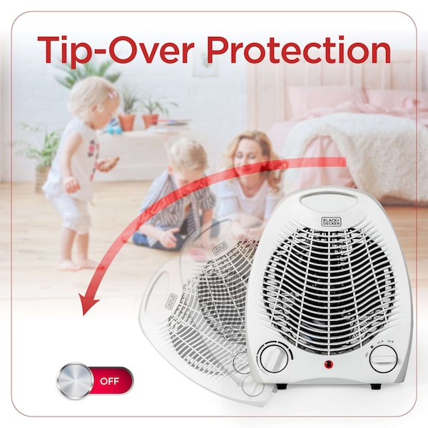 Black & Decker 1,500-Watt Personal Desktop Heater , White - BHD101W