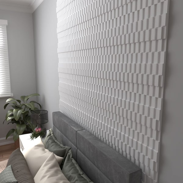 Ekena Millwork 6inW x 24inH x 1inT  EdgeCraft Seine Style Seamless Wall Tile, 12PK - WPPVC06X24ESE12
