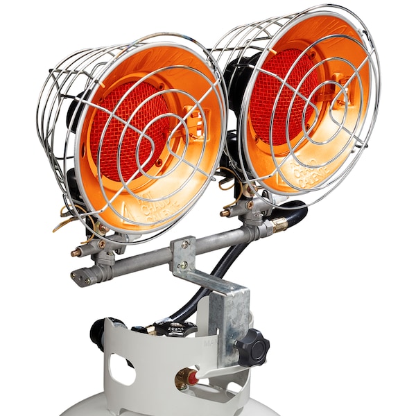 Avenger Infra-Red Tank Top Propane Heater - Dual Burner, 30,000 Btu - Model# - FBDTP30