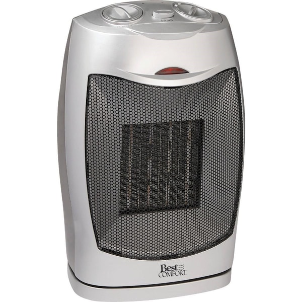 Best Comfort 1550W 120V Oscillating Ceramic Space Heater with PTC - PTC09B