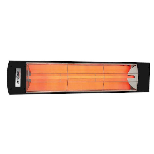 Eurofase 304 SS 39in Single Element 1500W 120V Heater, Black, Standard Decor Plate - EF15120B