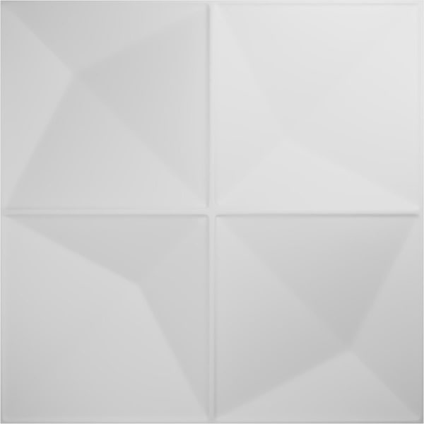 Ekena Millwork 19 5/8in. W x 19 5/8in. H Ellis EnduraWall Decorative 3D Wall Panel Covers, Total 32.1 Sq. Ft., 12PK - WP20X20ELWH-CASE-12