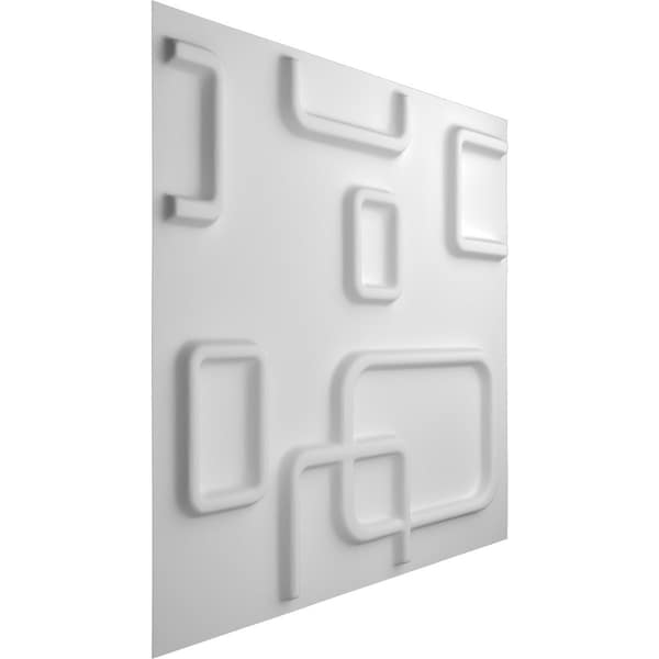 Ekena Millwork 11 7/8in. W x 11 7/8in. H Oslo EnduraWall Decorative 3D Wall Panel Covers, Total 9.79 Sq. Ft., 10PK - WP12X12OSWH-CASE-10