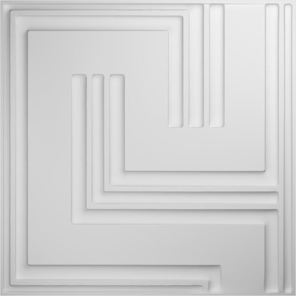 Ekena Millwork Geometric EnduraWall Decorative 3D Wall Panel, White, 19 5/8"W x 19 5/8"H - WP20X20GMWH