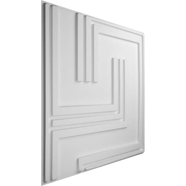 Ekena Millwork Geometric EnduraWall Decorative 3D Wall Panel, White, 19 5/8"W x 19 5/8"H - WP20X20GMWH
