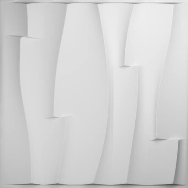 Ekena Millwork 19 5/8in. W x 19 5/8in. H Brick Wave EnduraWall Decorative 3D Wall Panel, White, 20PK - WP20X20BVWH-CASE-20