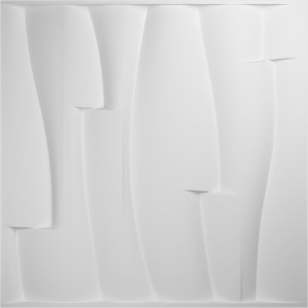 Ekena Millwork 19 5/8in. W x 19 5/8in. H Brick Wave EnduraWall Decorative 3D Wall Panel, White, 20PK - WP20X20BVWH-CASE-20