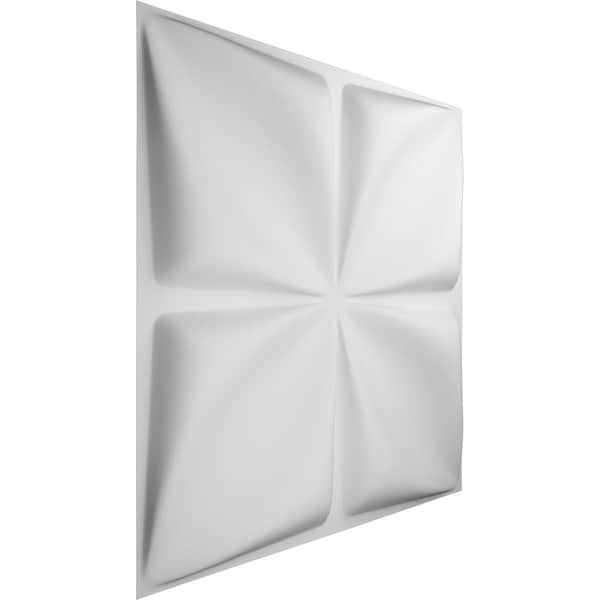 Ekena Millwork 19 5/8in. W x 19 5/8in. H Riley EnduraWall Decorative 3D Wall Panel Covers, Total 32.1 Sq. Ft., 12PK - WP20X20RLWH-CASE-12