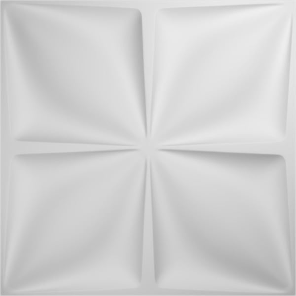 Ekena Millwork 19 5/8in. W x 19 5/8in. H Riley EnduraWall Decorative 3D Wall Panel Covers, Total 32.1 Sq. Ft., 12PK - WP20X20RLWH-CASE-12