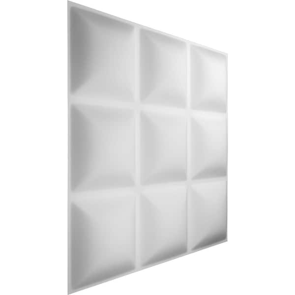 Ekena Millwork 19 5/8in. W x 19 5/8in. H Classic EnduraWall Decor 3D Wall Panel Covers, Total 26.75 Sq. Ft., 10PK - WP20X20CLWH-CASE-10