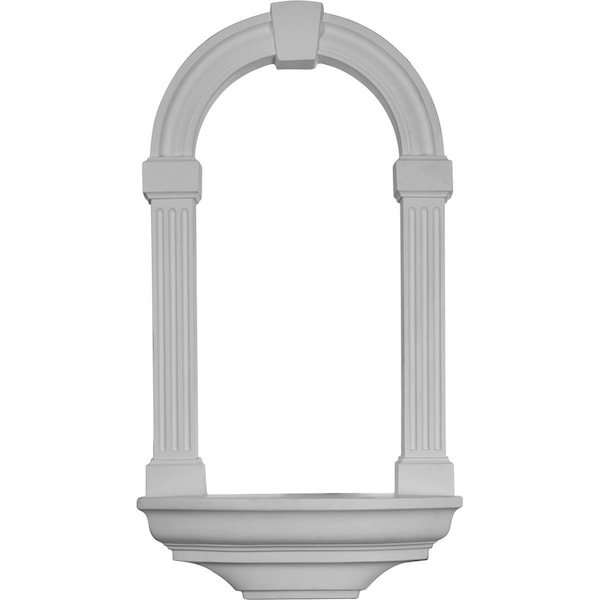 Ekena Millwork 16 3/8"W x 29 7/8"H x 4 5/8"D Adonis Wall Niche, Surface Mount - NCH16X29AD