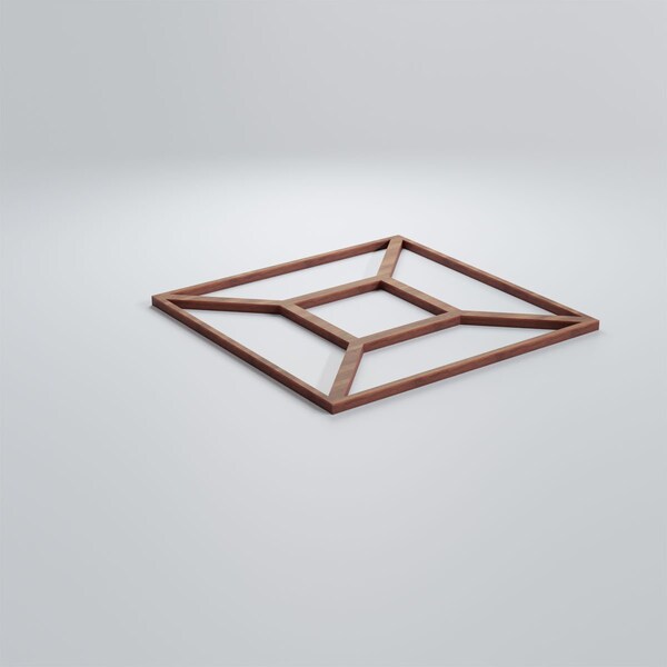 Ekena Millwork Small Marion Decorative Fretwork Wood Wall Panels, Walnut, 11 3/8"W x 11 3/8"H x 3/8"T - WALW12X12X0375MARWA
