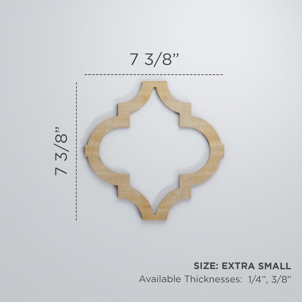 Ekena Millwork Extra Small Marrakesh Decorative Fretwork Wood Wall Panels, Birch, 7 3/8"W x 7 3/8"H x 3/8"T - WALW08X08X0375MRKBI