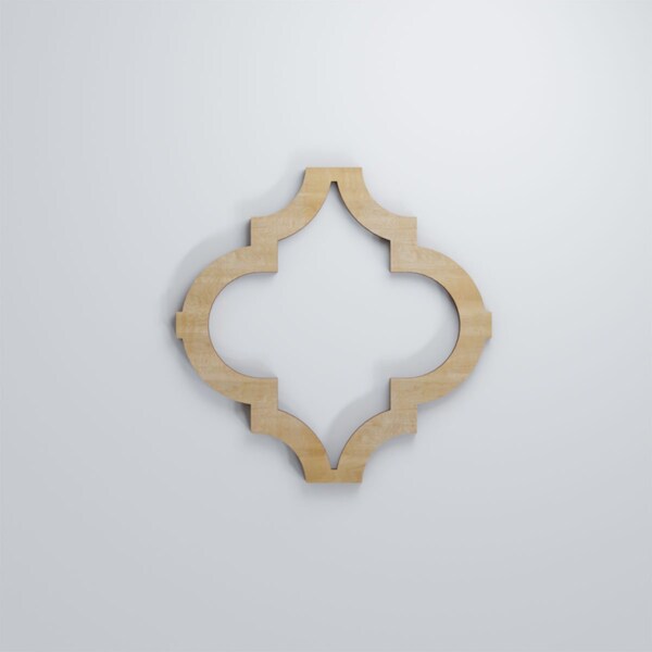 Ekena Millwork Extra Small Marrakesh Decorative Fretwork Wood Wall Panels, Birch, 7 3/8"W x 7 3/8"H x 3/8"T - WALW08X08X0375MRKBI