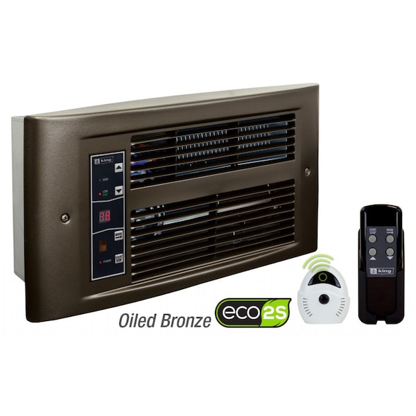 King Electric Px Eco2S Wall Heater 240V, 1750W, Oiled Bronze, Color Packaging - PX2417-ECO-OB-R