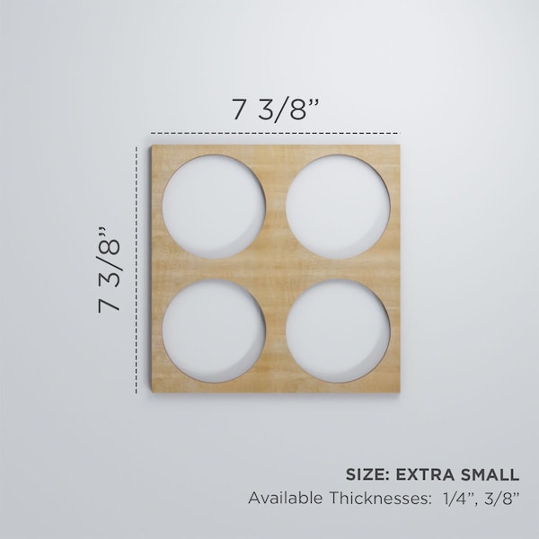 Ekena Millwork Extra Small Wembley Decorative Fretwork Wood Wall Panels, Wood, 7 3/8"W x 7 3/8"H x 3/8"T - WALW08X08X0375WEMMF