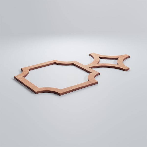 Ekena Millwork Small Anderson Decorative Fretwork Wood Wall Panels, Cherry, 20 5/8"W x 11 3/8"H x 3/8"T - WALW12X12X0375ANDCH