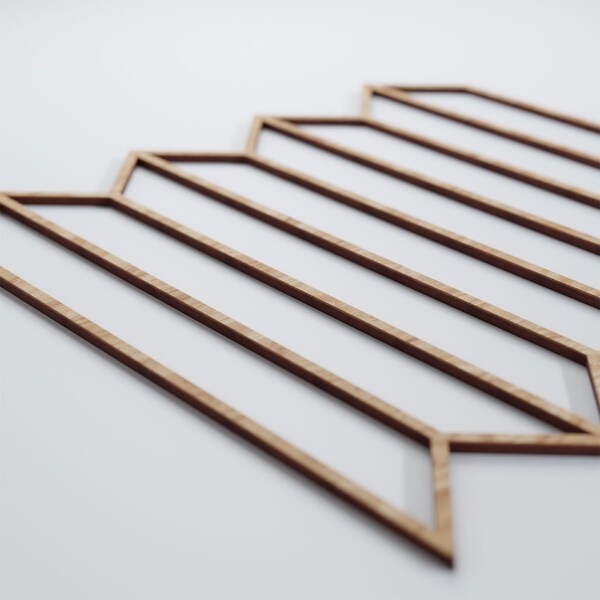 Ekena Millwork Large Conroe Decorative Fretwork Wood Wall Panels, Red Oak, 23 3/8"W x 23 3/8"H x 3/8"T - WALW24X24X0375CRERO
