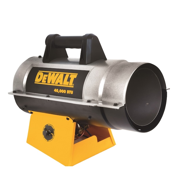 Dewalt Forced Air Propane Heater, 40,000 BTU, LP, 40000 BtuH - DXH40FA
