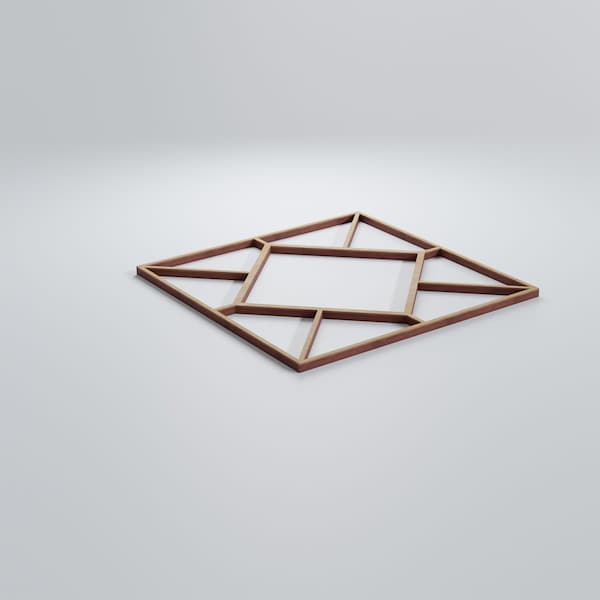 Ekena Millwork Small Hudson Decorative Fretwork Wood Wall Panels, Birch, 11 3/8"W x 11 3/8"H x 3/8"T - WALW12X12X0375HSNBI