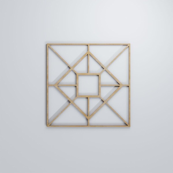 Ekena Millwork Medium Jamestown Decorative Fretwork Wood Wall Panels, Birch, 15 3/8"W x 15 3/8"H x 3/8"T - WALW16X16X0375JTNBI