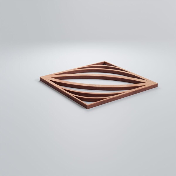 Ekena Millwork Extra Small Otis Decorative Fretwork Wood Wall Panels, Cherry, 7 3/8"W x 7 3/8"H x 3/8"T - WALW08X08X0375OTSCH