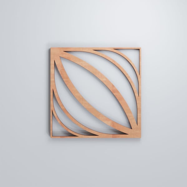 Ekena Millwork Extra Small Otis Decorative Fretwork Wood Wall Panels, Cherry, 7 3/8"W x 7 3/8"H x 3/8"T - WALW08X08X0375OTSCH