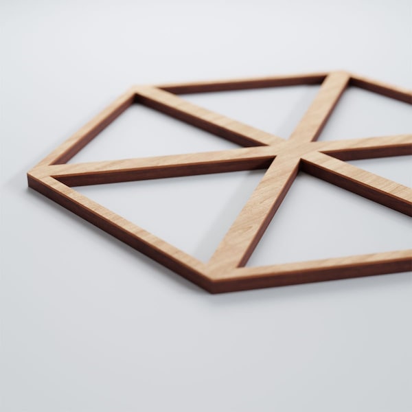 Ekena Millwork Small Pendleton Decorative Fretwork Wood Wall Panels, Alder, 11 3/8"W x 13 1/8"H x 3/8"T - WALW12X12X0375PENAL