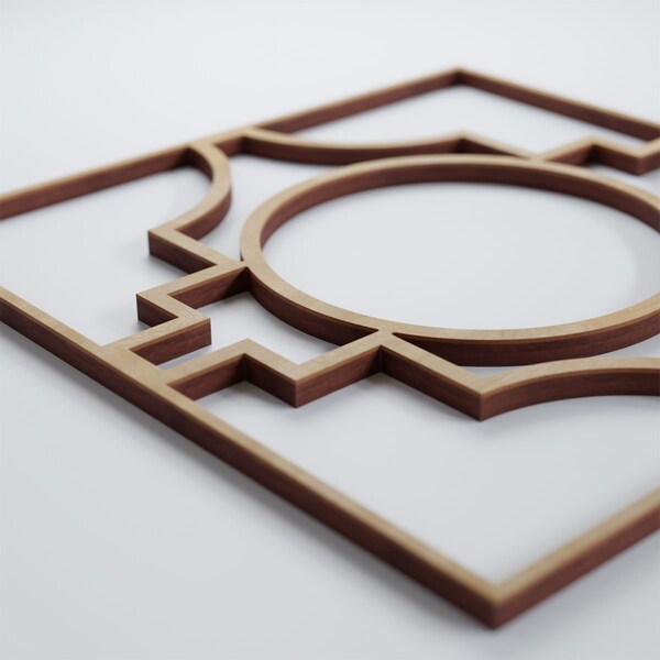 Ekena Millwork Small Gypsum Decorative Fretwork Wood Wall Panels, Birch, 11 3/8"W x 11 3/8"H x 3/8"T - WALW12X12X0375GYPBI