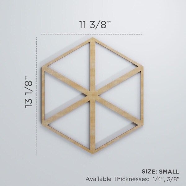 Ekena Millwork Small Pendleton Decorative Fretwork Wood Wall Panels, Hickory, 11 3/8"W x 13 1/8"H x 3/8"T - WALW12X12X0375PENHI