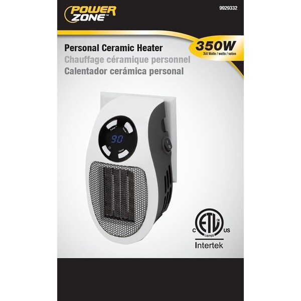 Powerzone PowerZone MH-04 Ceramic Heater, Wall Outlet, 350W - MH-04