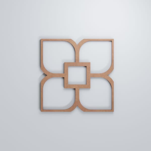 Ekena Millwork Small Olivia Decorative Fretwork Wood Wall Panels, Wood (Paint Grade), 11 3/8"W x 11 3/8"H x 3/8"T - WALW12X12X0375OLVMF