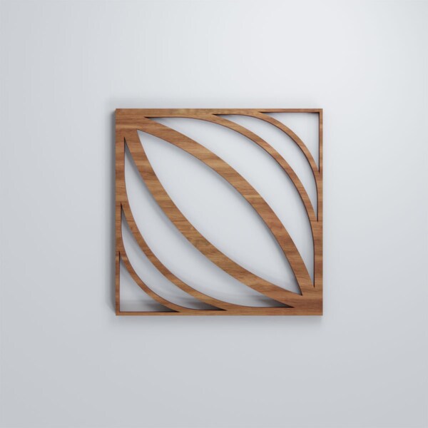 Ekena Millwork Extra Small Otis Decorative Fretwork Wood Wall Panels, Walnut, 7 3/8"W x 7 3/8"H x 3/8"T - WALW08X08X0375OTSWA