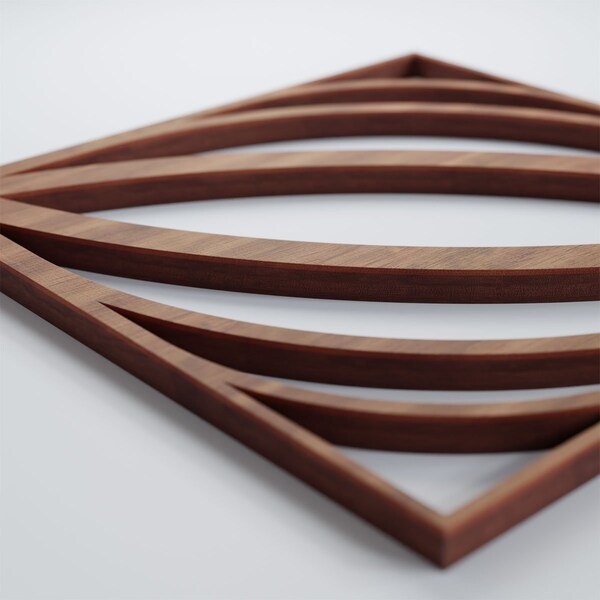 Ekena Millwork Extra Small Otis Decorative Fretwork Wood Wall Panels, Walnut, 7 3/8"W x 7 3/8"H x 3/8"T - WALW08X08X0375OTSWA