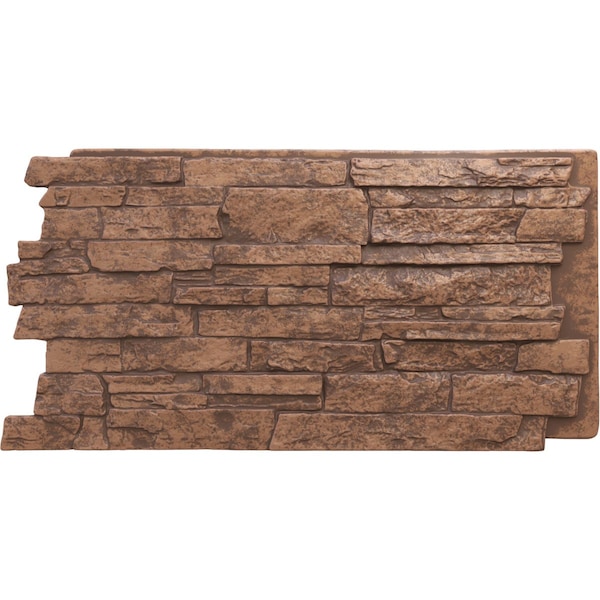 Ekena Millwork 49"W x 25 1/2"H x 1 1/4"D Acadia Ledge Stacked Stone, StoneWall Faux Stone Siding Panel, Sedona - PNU24X48ALSE