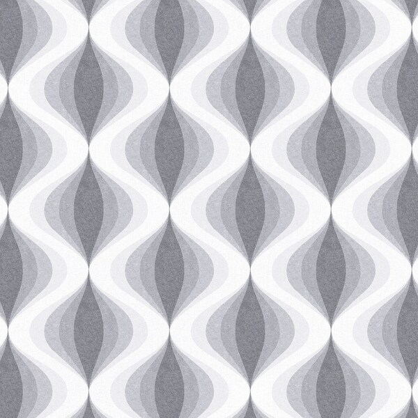 Manhattan Comfort Niort, Vinyl Turbine Twist Wallpaper, 205 In X 33 Ft = 56 Sq Ft - NIORT