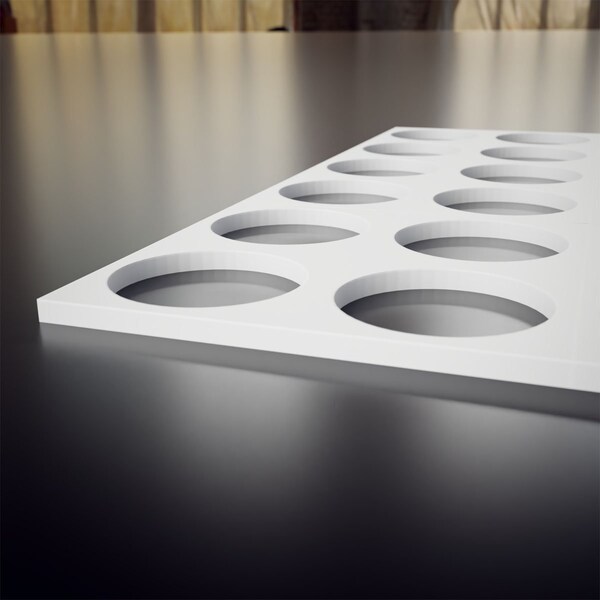Ekena Millwork Extra Small Wembley Decorative Fretwork Wall Panels in Architectural PVC, 7 3/8"W x 7 3/8"H x 3/8"T - WALP08X08WEM