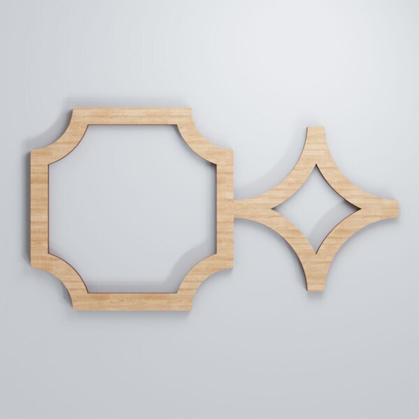 Ekena Millwork Extra Small Anderson Decorative Fretwork Wood Wall Panels, Alder, 13 3/8"W x 7 3/8"H x 3/8"T - WALW08X08X0375ANDAL