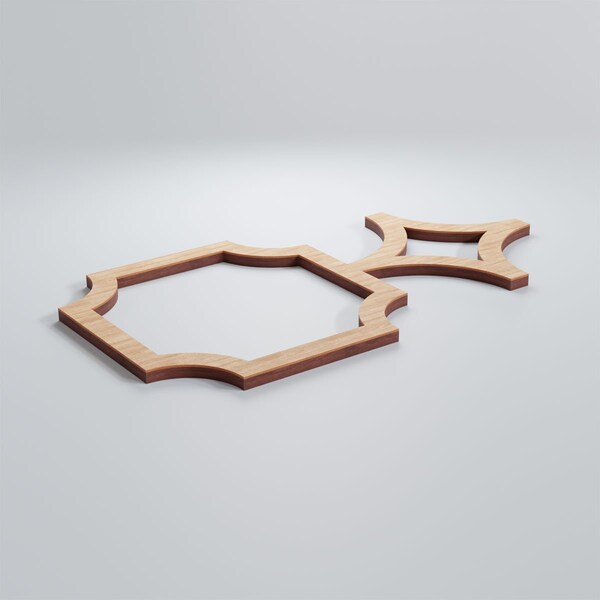 Ekena Millwork Extra Small Anderson Decorative Fretwork Wood Wall Panels, Alder, 13 3/8"W x 7 3/8"H x 3/8"T - WALW08X08X0375ANDAL