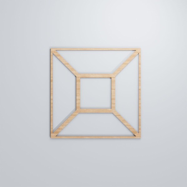 Ekena Millwork Large Marion Decorative Fretwork Wood Wall Panels, Alder, 23 3/8"W x 23 3/8"H x 3/8"T - WALW24X24X0375MARAL