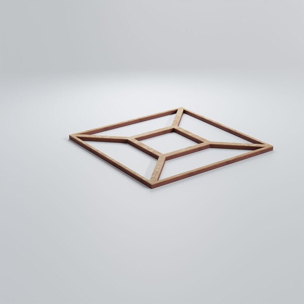 Ekena Millwork Small Marion Decorative Fretwork Wood Wall Panels, Red Oak, 11 3/8"W x 11 3/8"H x 3/8"T - WALW12X12X0375MARRO