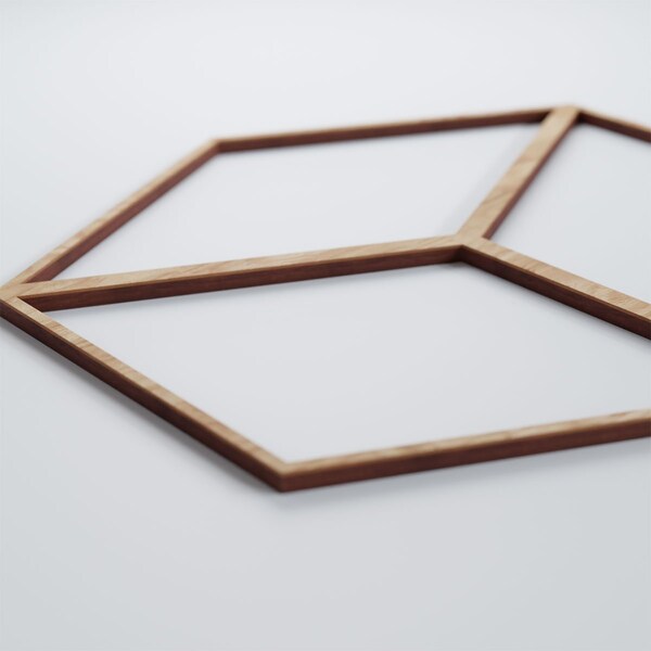 Ekena Millwork Medium Pueblo Decorative Fretwork Wood Wall Panels, Red Oak, 15 3/8"W x 15 3/8"H x 3/8"T - WALW16X16X0375PBLRO